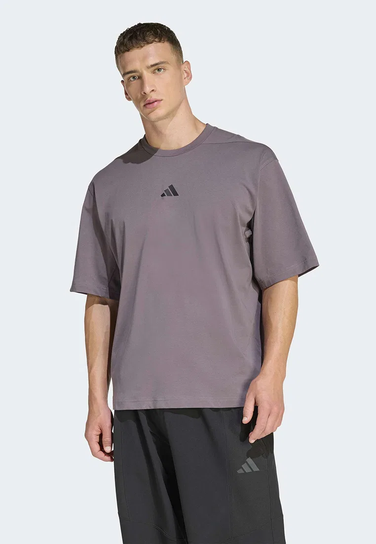 Футболка оверсайз, PrimeLift Workout Adidas, цвет Charcoal