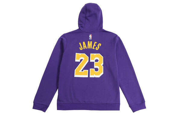 Толстовка Nike NBA lakers LeBron James Basketball Sports Fleece Lined Pullover Purple, фиолетовый — фото 2