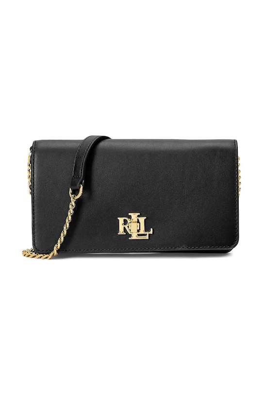 

Кожаная сумка Lauren Ralph Lauren, черный