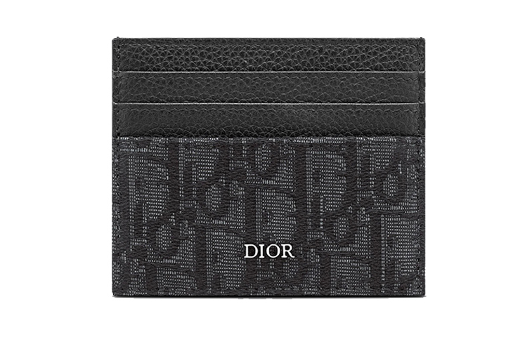 

DIOR Кожаный визитник Cow Leather Card Holder черный