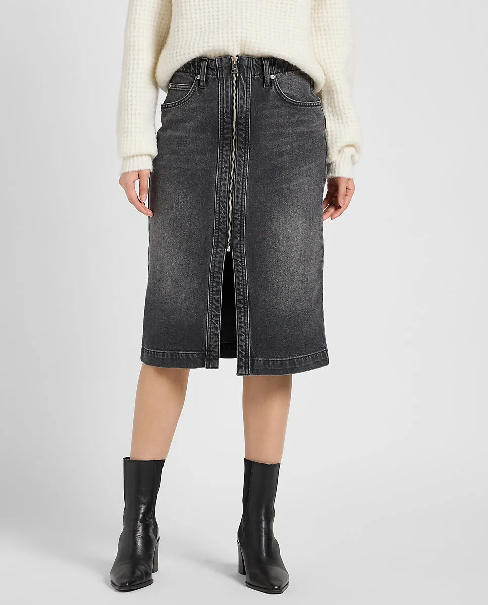 

Мото-джинсовая юбка с пятью карманами Lee, черный