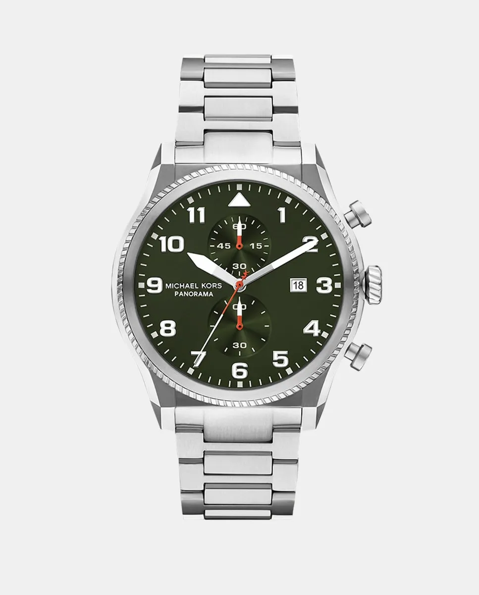 

Panorama MK9196 Мужские часы-хронограф из стали Michael Kors, серебряный