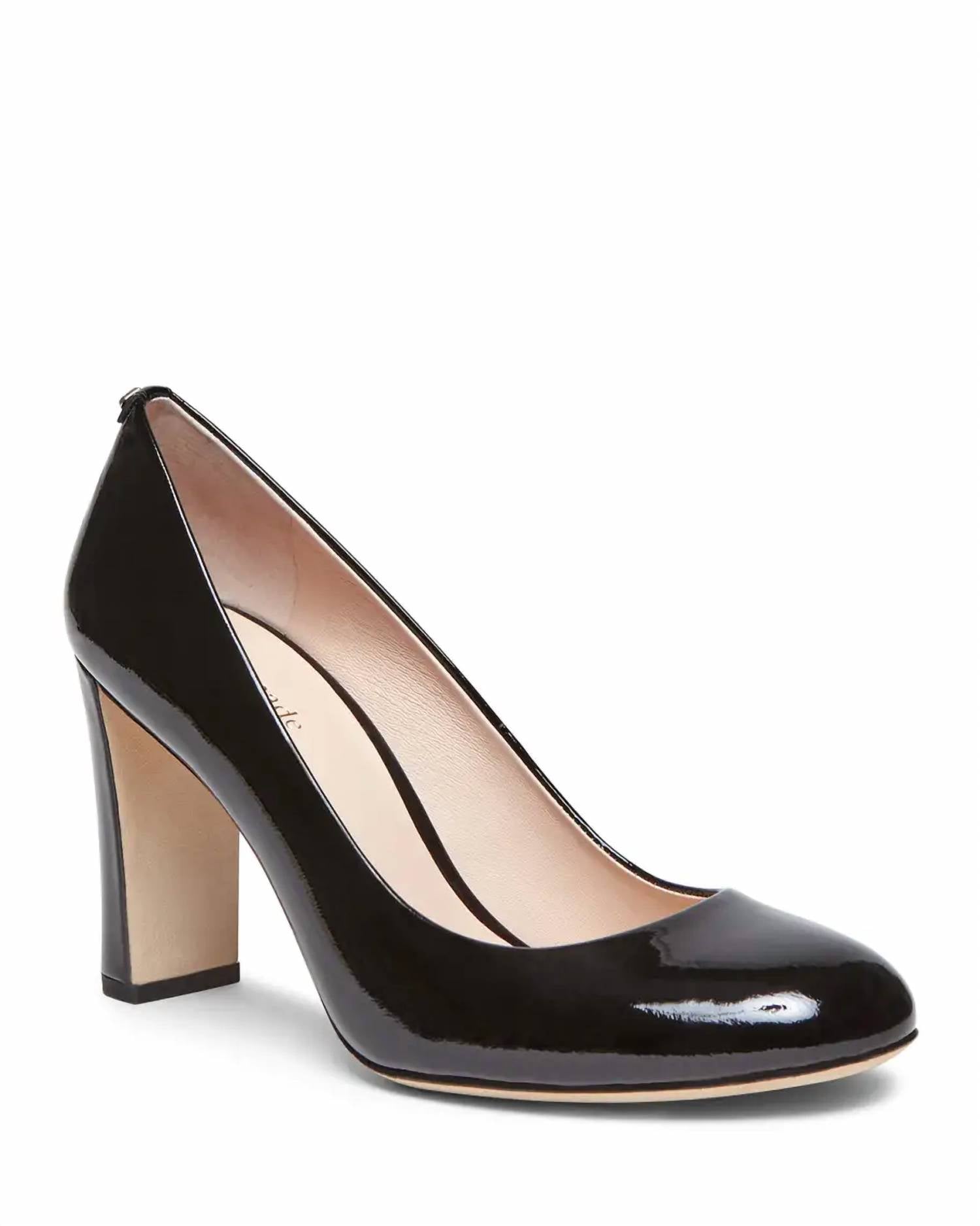 Женские лакированные туфли Pallas на каблуках из черного лака Kate Spade — фото 2