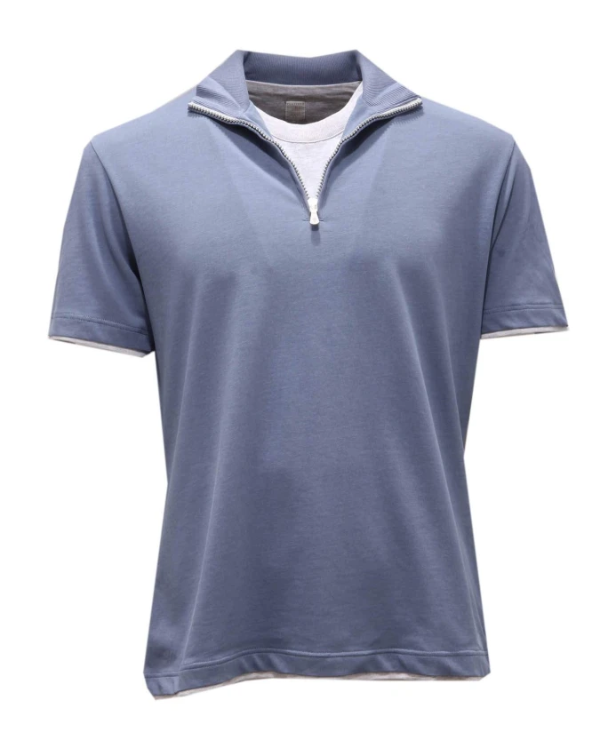 

Хлопковый свитер на молнии Eleventy, синий