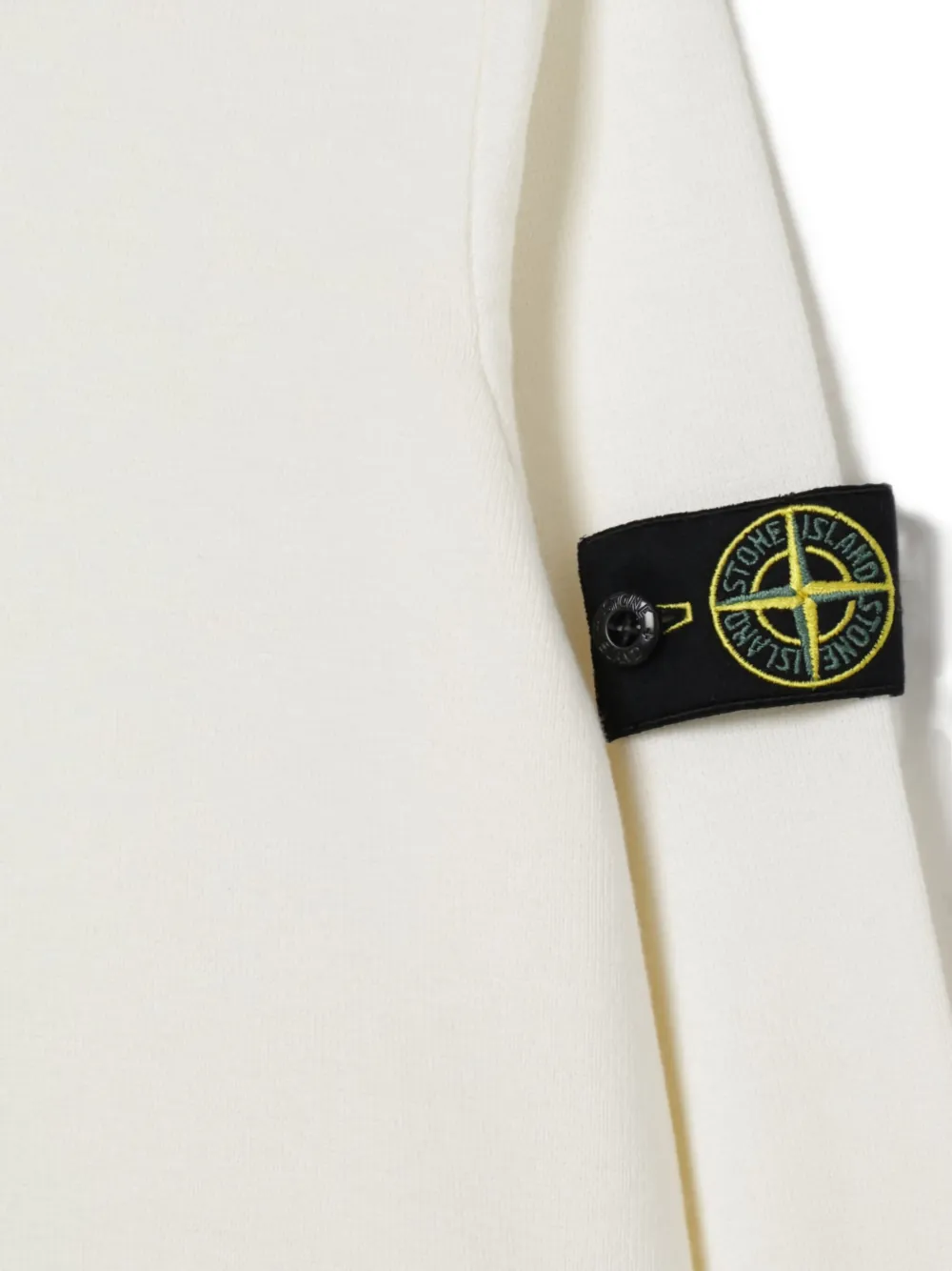 Свитер с нашивкой-компасом Stone Island Junior, белый — фото 3