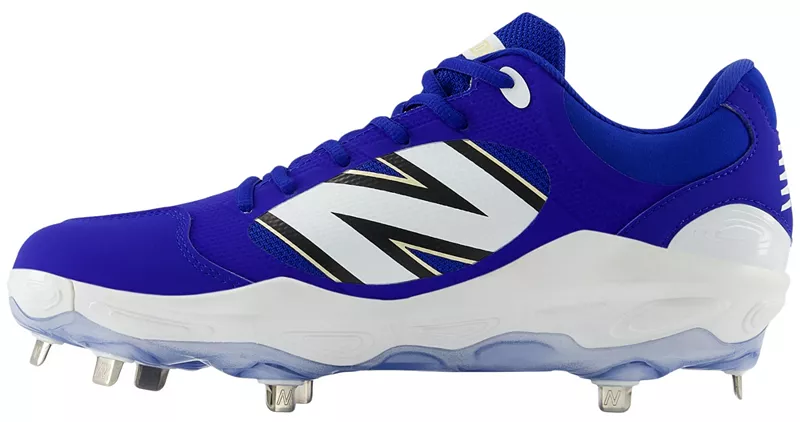 Мужские металлические бейсбольные бутсы New Balance Fresh Foam X 3000 V7, цвет Royal/White — фото 4