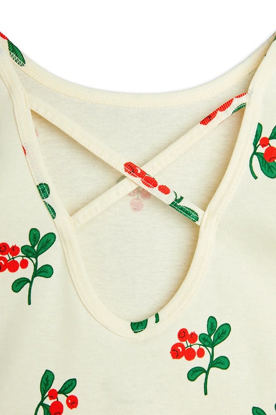 Детская хлопковая футболка Lingonberries Mini Rodini, бежевый — фото 4