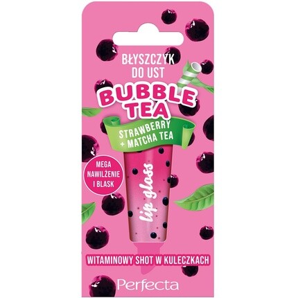 

Блеск для губ Bubble Tea со вкусом клубники и матча 10 г Perfecta