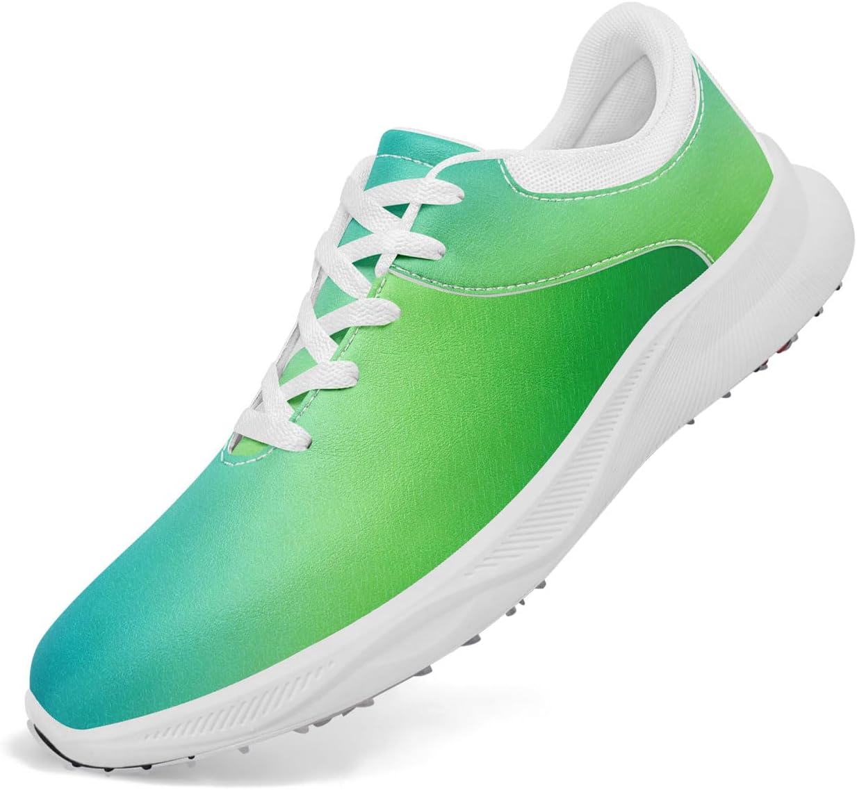 

Гольф обувь без шипов Gradient для мужчин и женщин - легкие водонепроницаемые спортивные кроссовки с вентиляцией для гольфа и активного отдыха на открытом воздухе Awsole, белый/зеленый