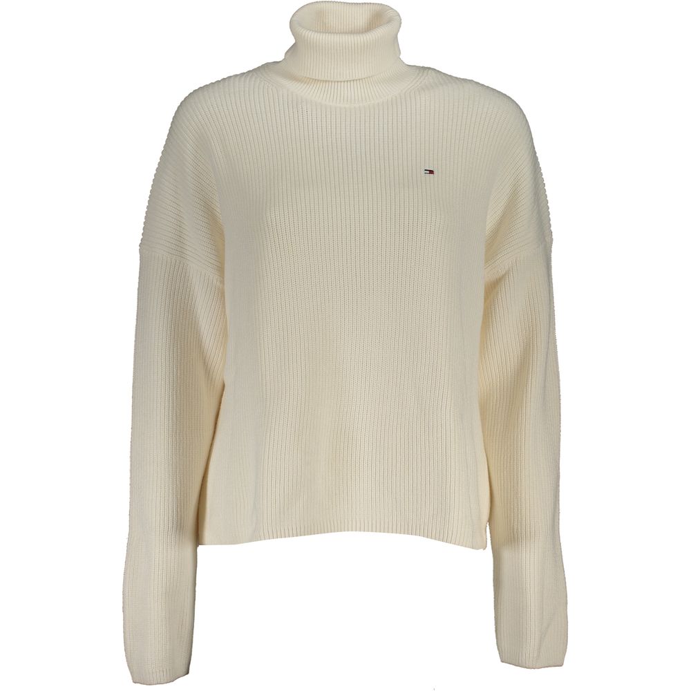 

Белый хлопковый женский свитер Tommy Hilfiger