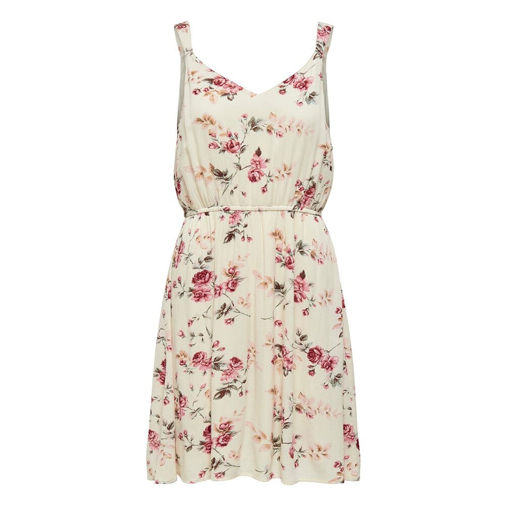 

Короткое платье Only Allover Flower Print, бежевый