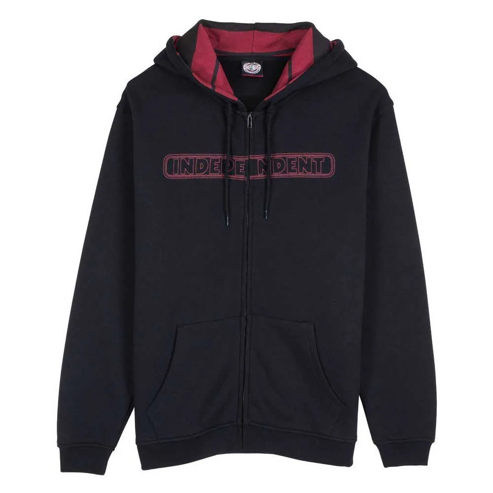 

Толстовка Independent Bar stitch full zip, черный