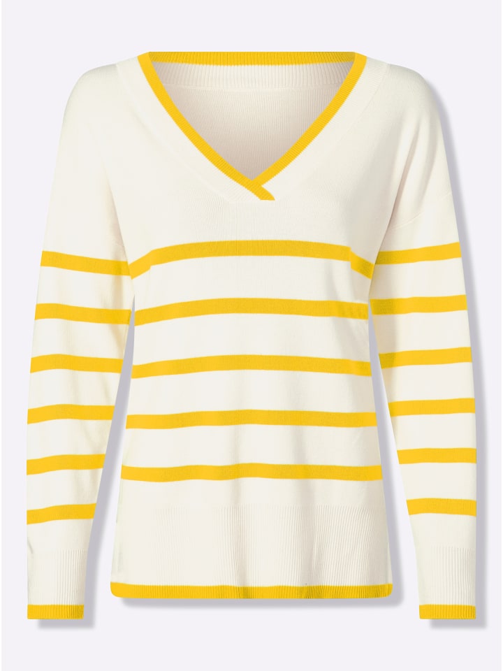 

Heine Свитер в полоску солнечно-желтого и кремового цвета