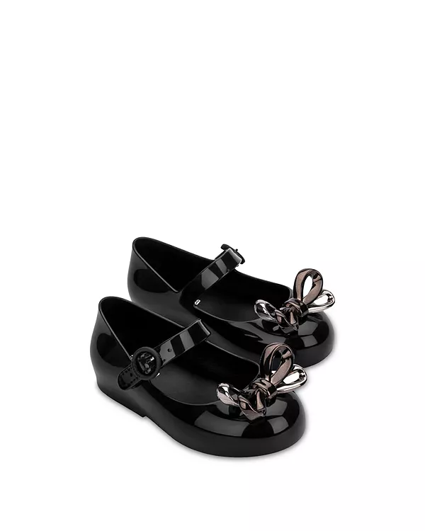 

Лакированные балетки Girls' Sweet Love Glam - для малышек и детей постарше. Mini Melissa, черный