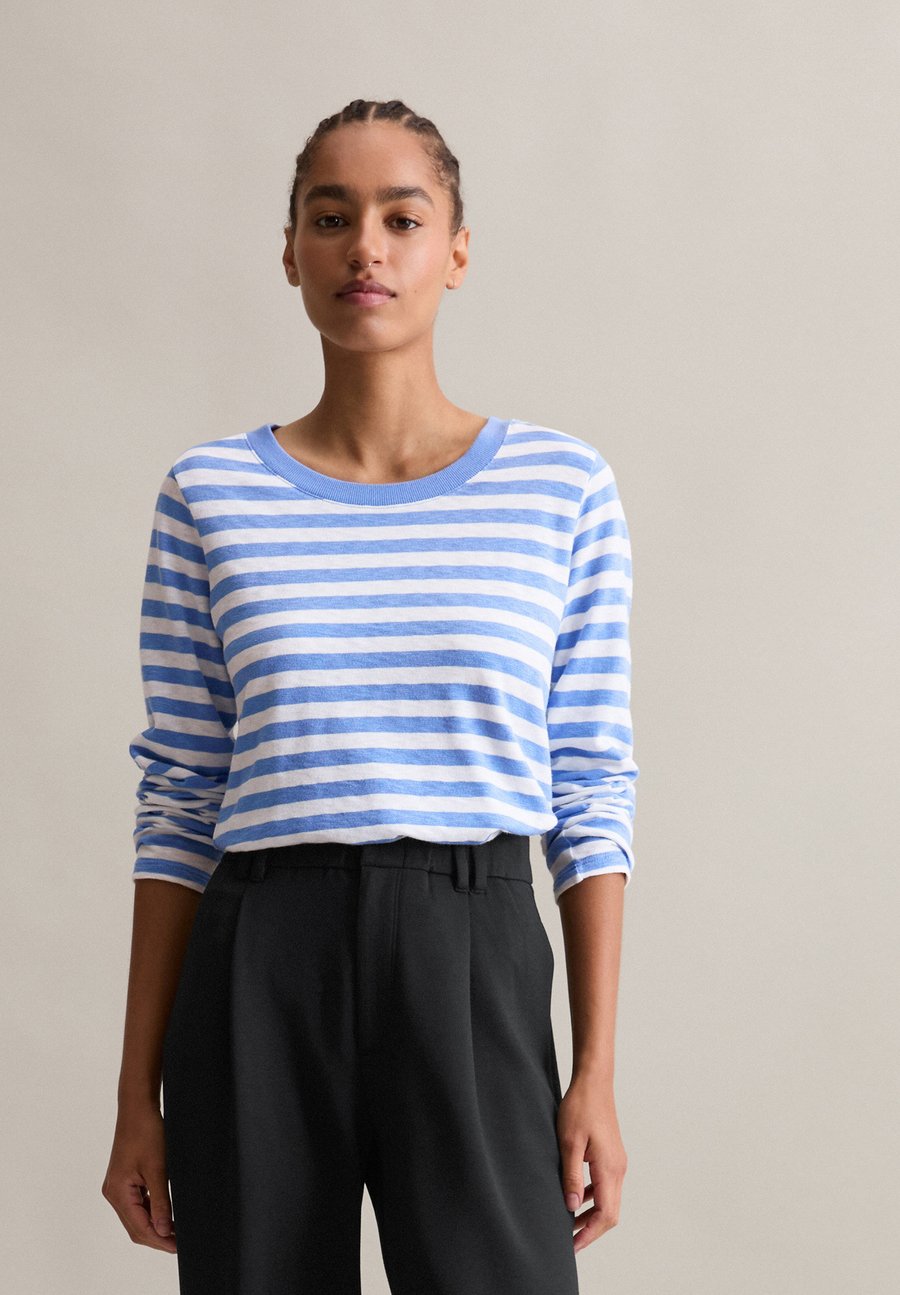 

Топ Marc O'Polo DENIM CREWNECK SLUB YD, Medium Blue/Royal Blue