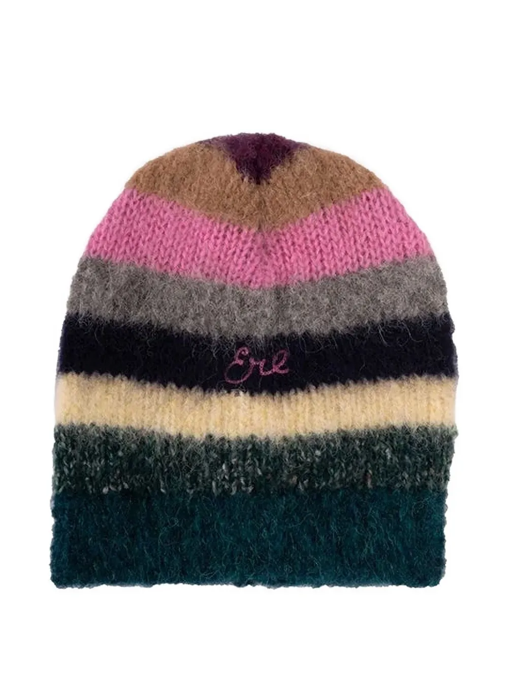 

Полосатая вышитая шляпа ERL, черный