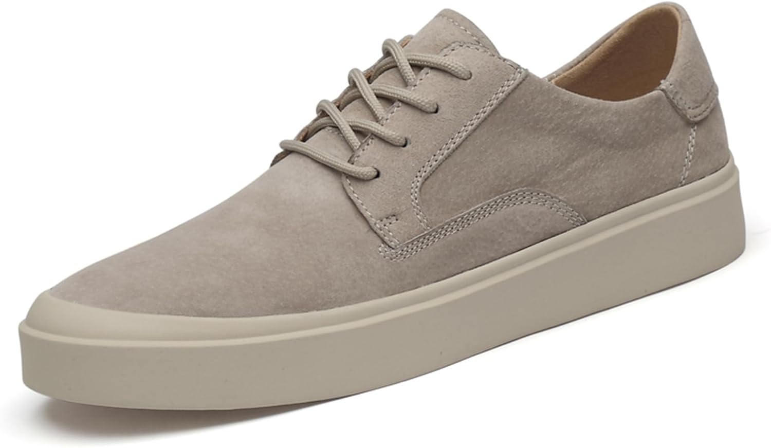 

Мужские модные кроссовки, удобная обувь для ходьбы, простые повседневные с шнуровкой, нескользящие кожаные кроссовки Abborora, Sand