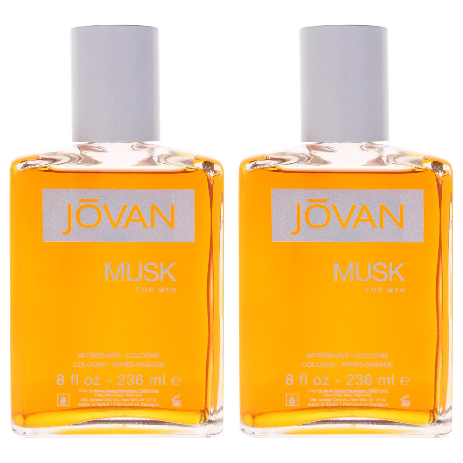 Jovan Musk от Jovan для мужчин - 237 мл (8 унций) одеколон после бритья - упаковка из 2 штук, Clear — фото 2