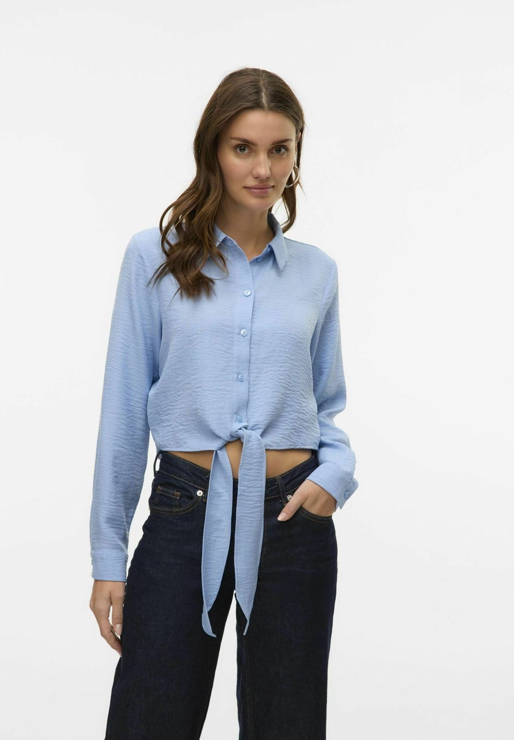 

Блузка на пуговицах MELANEY Vero Moda, светло-голубой