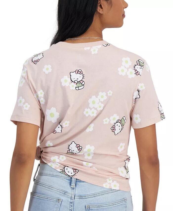 Детская футболка Hello Kitty с круглым вырезом Love Tribe, розовый — фото 2