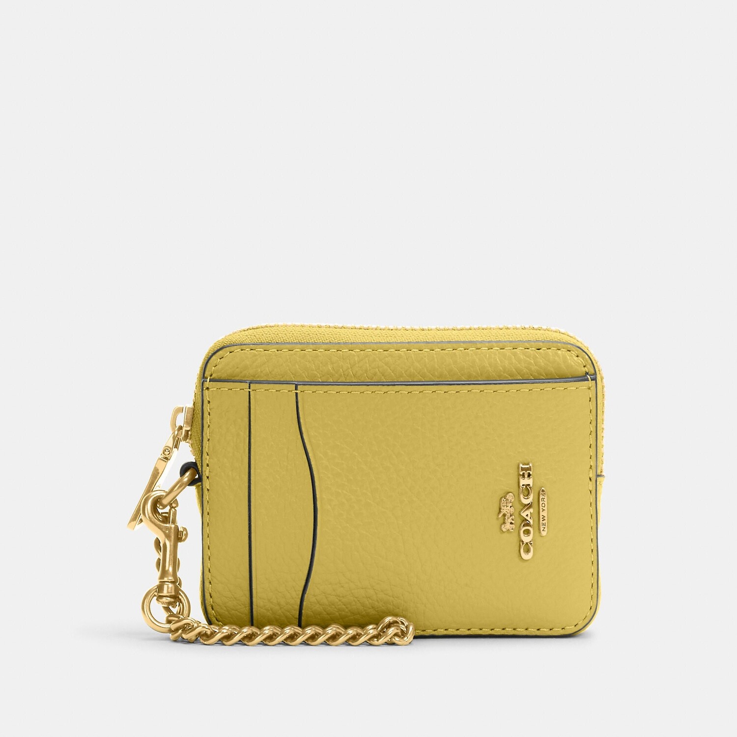 

Чехол для карточек Coach Outlet на молнии, цвет Chartreuse