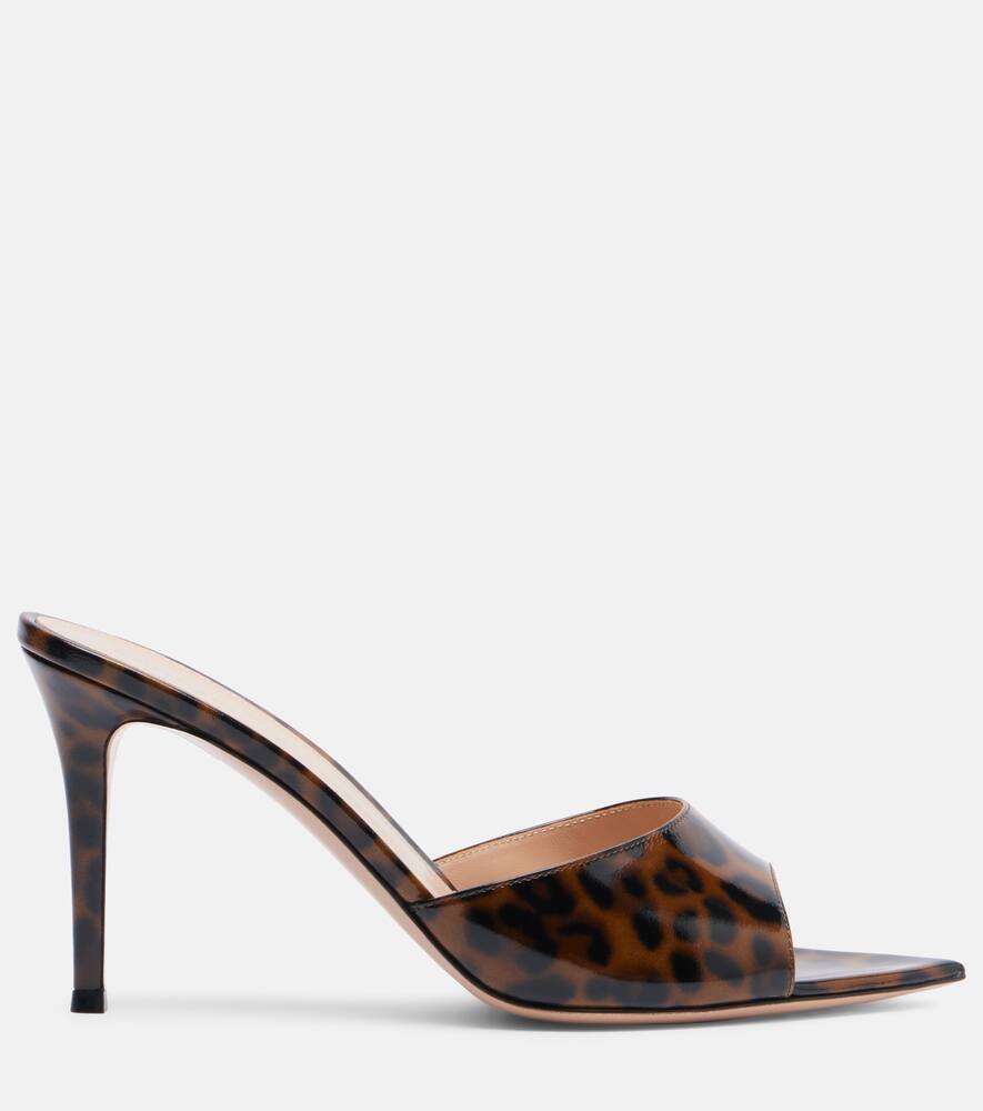 Туфли Elle 85 из лаковой кожи с леопардовым принтом Gianvito Rossi, Leopard Print — фото 4