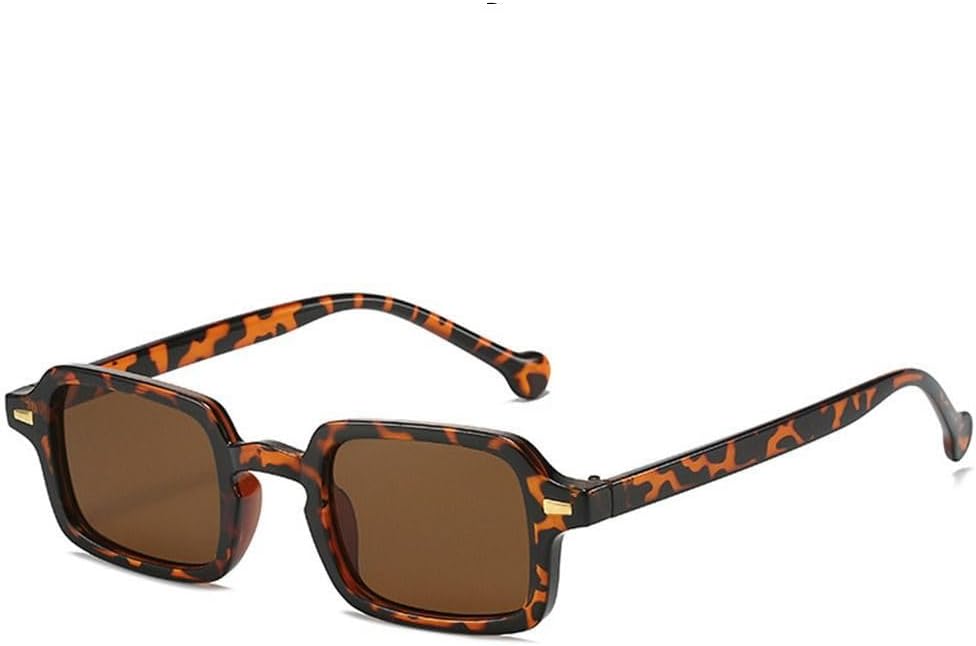 

Модные солнцезащитные очки для женщин в стиле ретро с заклепками, мужские солнцезащитные очки с леопардовым принтом, синие солнцезащитные очки с градиентным переходом цвета, защита от ультрафиолета UV400 TKKTLLT, Leopard-dark Tea
