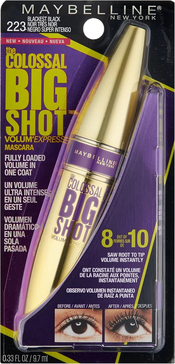 Тушь для ресниц объемная MAYBELLINE The Colossal Big Shot Washable Mascara, 9.7 мл, черный — фото 2