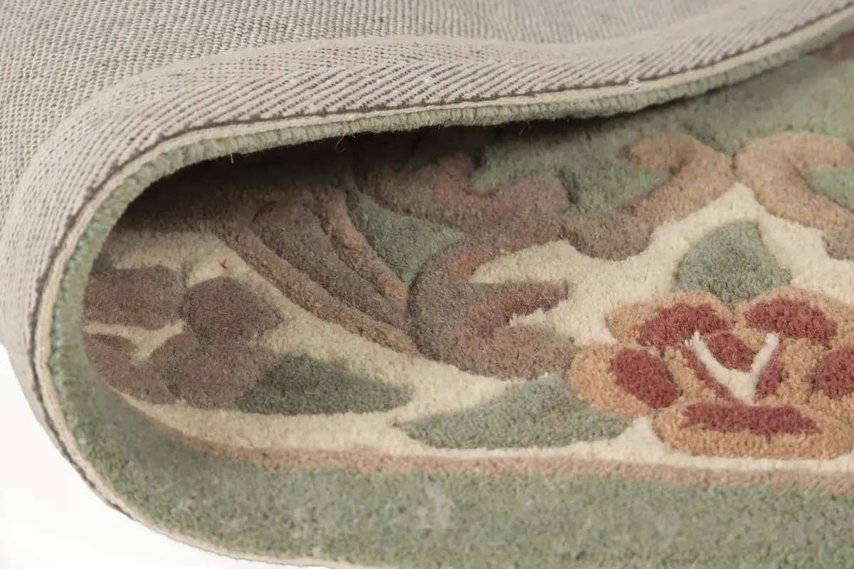 

FLAIR RUGS Шерстяной ковер "Aubusson", круглый Ø 120 см, зеленый