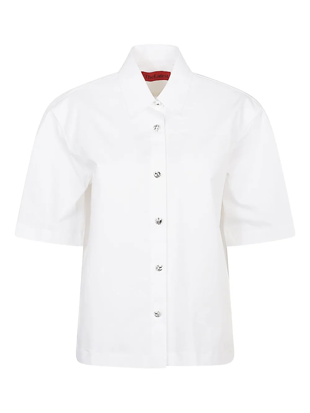 

Рубашка с короткими рукавами и украшенными пуговицами THELATEST, белый