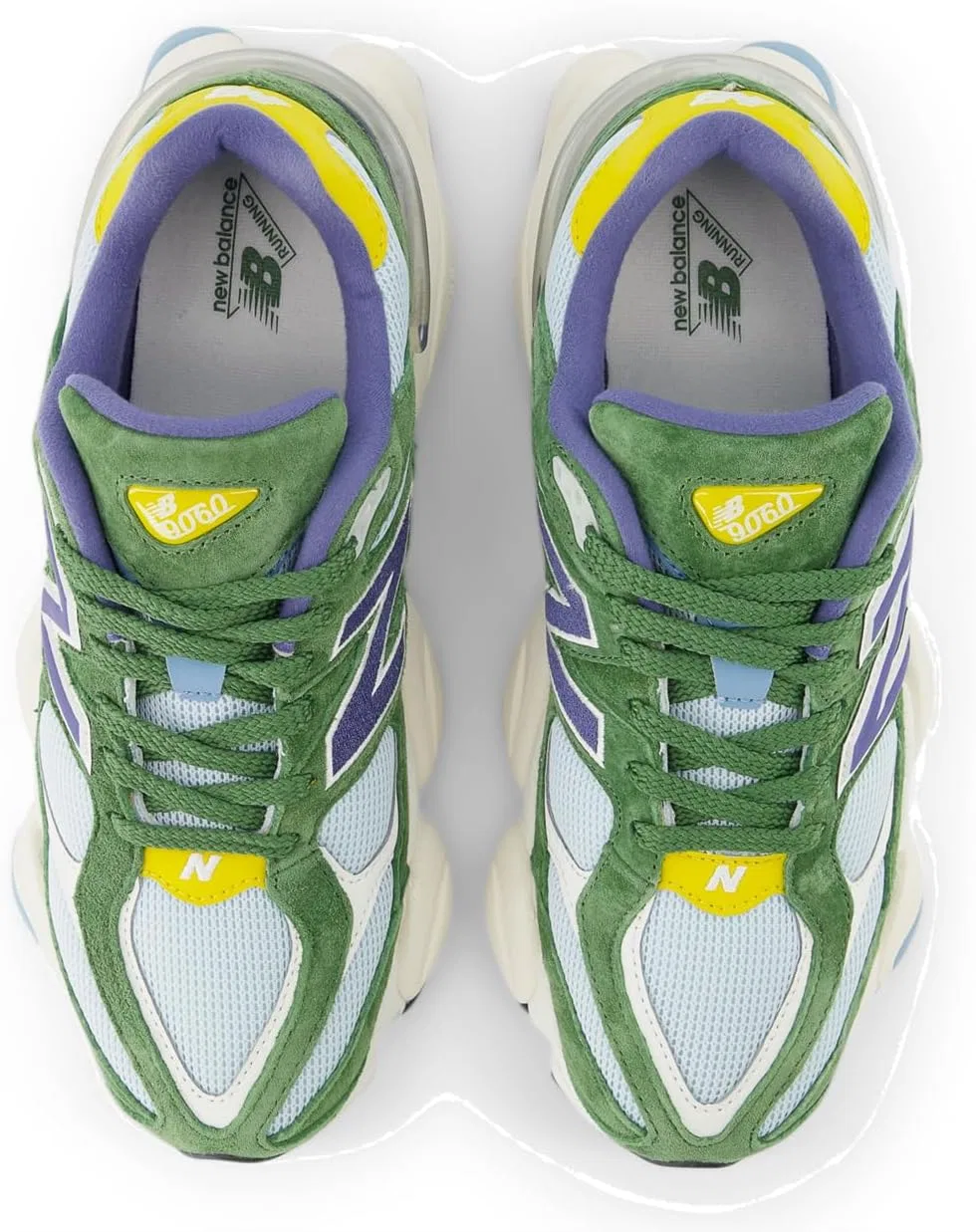 Кроссовки мужские New Balance 9060, Dark Alpine Green/Frosted Glass — фото 4