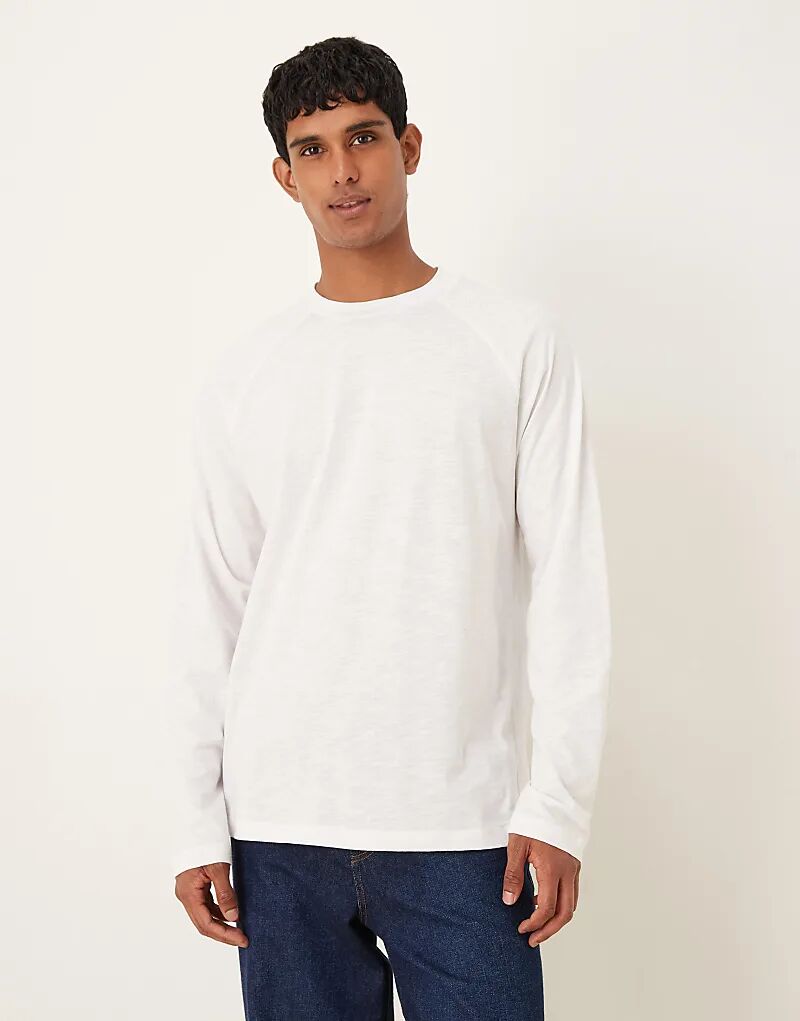 

Футболка свободного кроя с длинными рукавами ASOS DESIGN белого цвета
