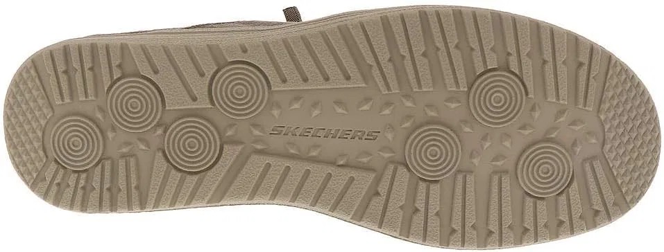 Мужские парусиновые мокасины без шнуровки Skechers Melson Raymon, Brown Canvas — фото 4