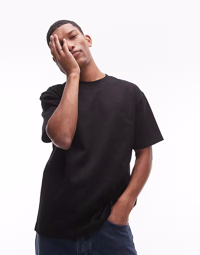 

Футболка Topman свободного кроя черного цвета
