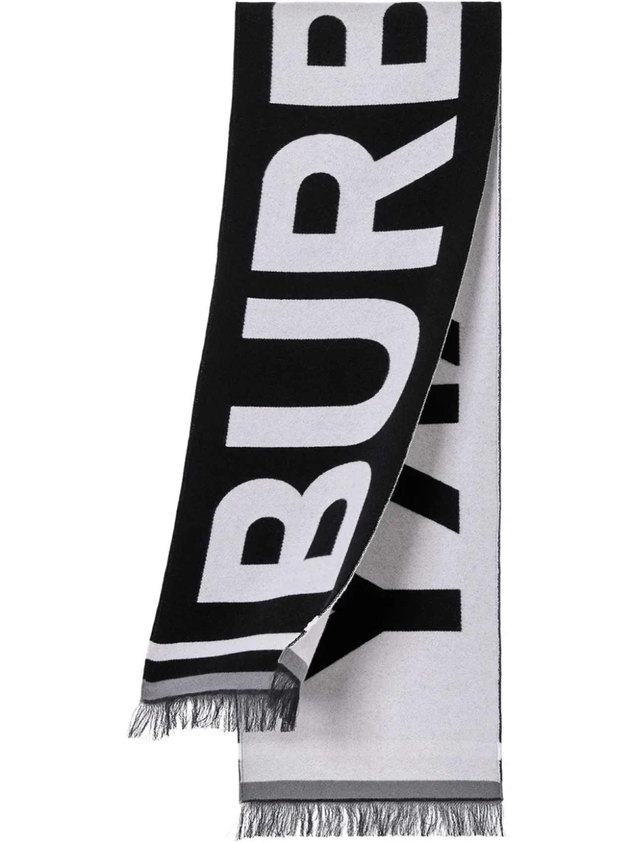 

Burberry Kids жаккардовый шарф с логотипом, черный