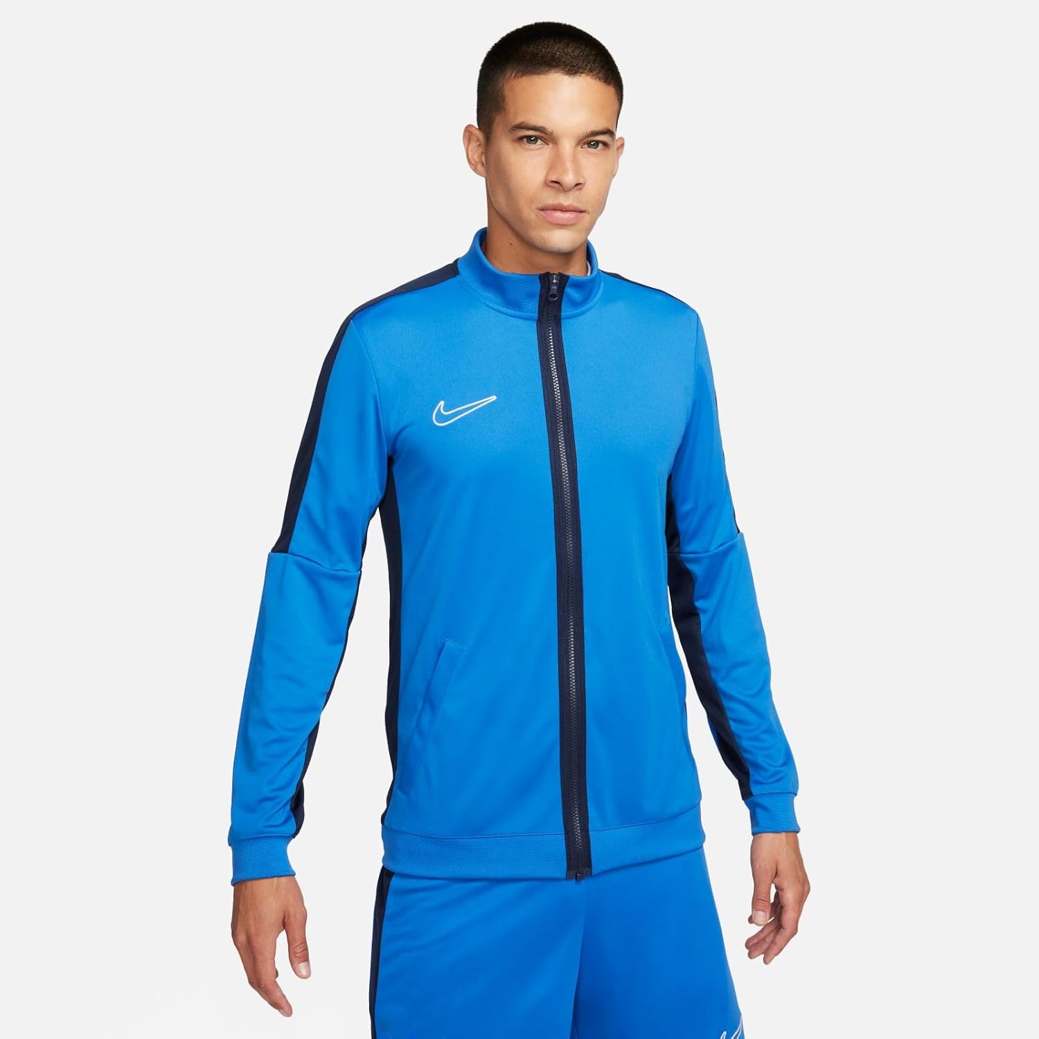 Футбольная куртка Nike M Nk Df Acd23 Trk Jkt K Knit для мужчин, Royal Blue / Obsidian / White — фото 2