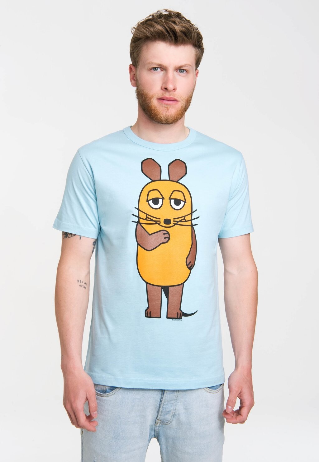 

Футболка с принтом LOGOSHIRT, цвет hellblau