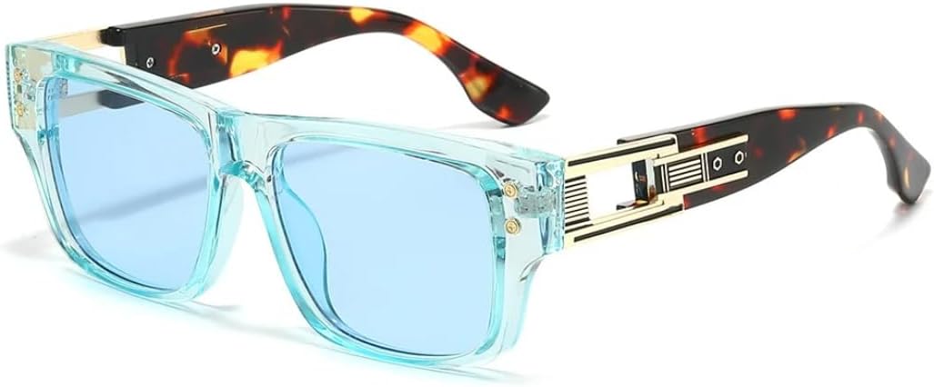 

Роскошные солнцезащитные очки с леопардовым градиентом для женщин, ретро-стиль, модные солнцезащитные очки для мужчин, очки для отдыха, защита от УФ-излучения UV400 TKKTLLT, Blue