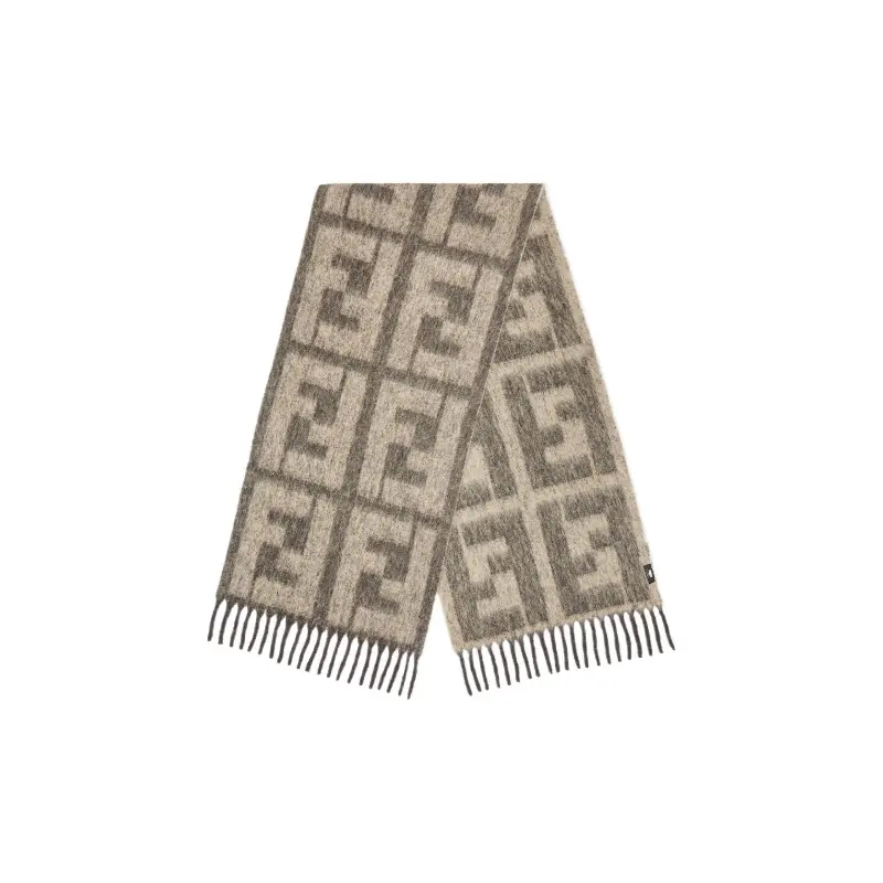 

FENDI Вязаный шарф мужской, Beige