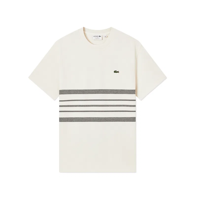 Футболка мужская Cream White с круглым вырезом LACOSTE