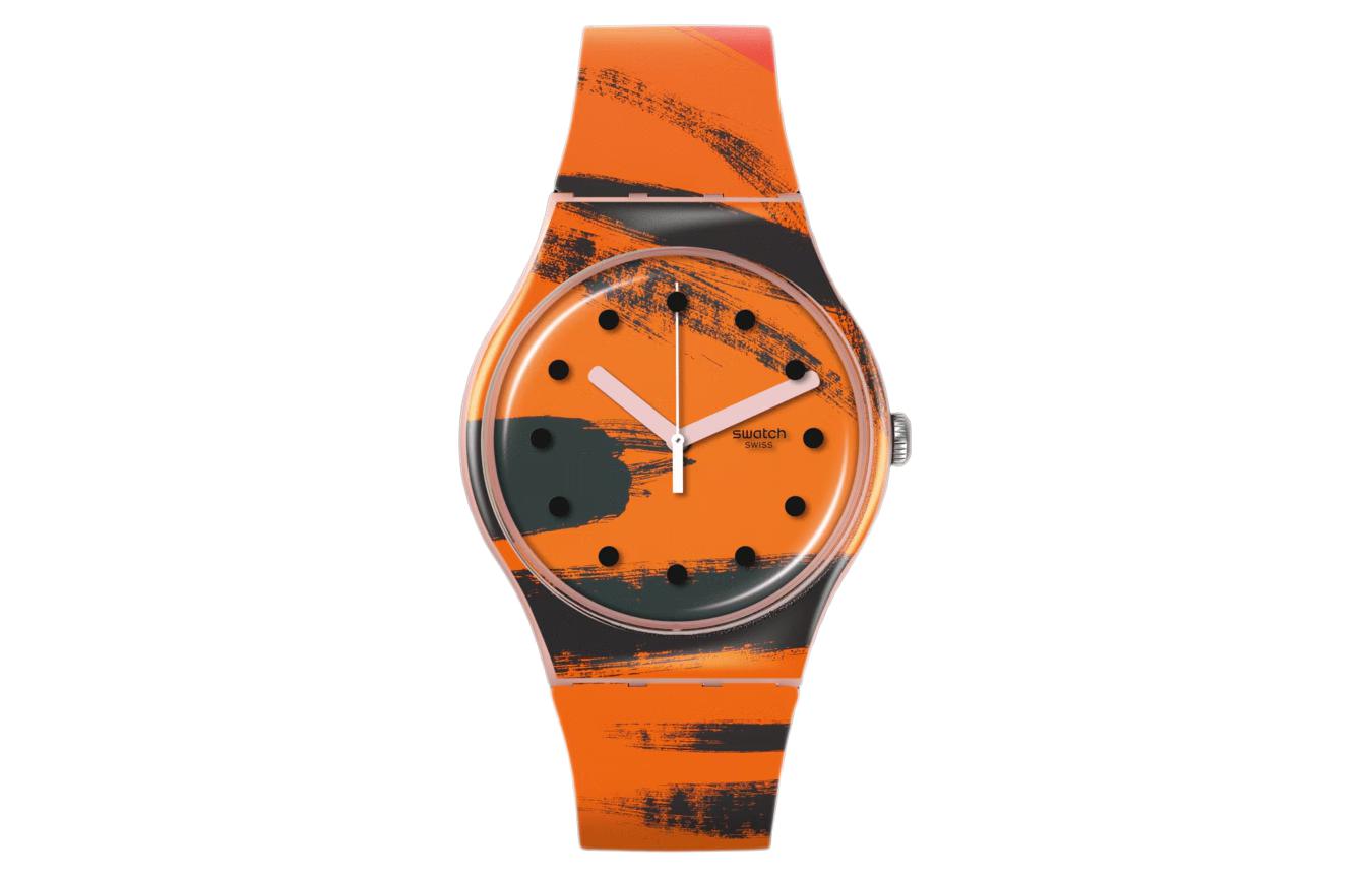 

SWATCH Часы Unisex 41mm Orange Watch SUOZ362, Orange Watch Dial