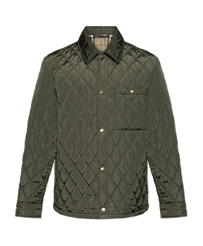 

Стеганая куртка Burberry, зеленый