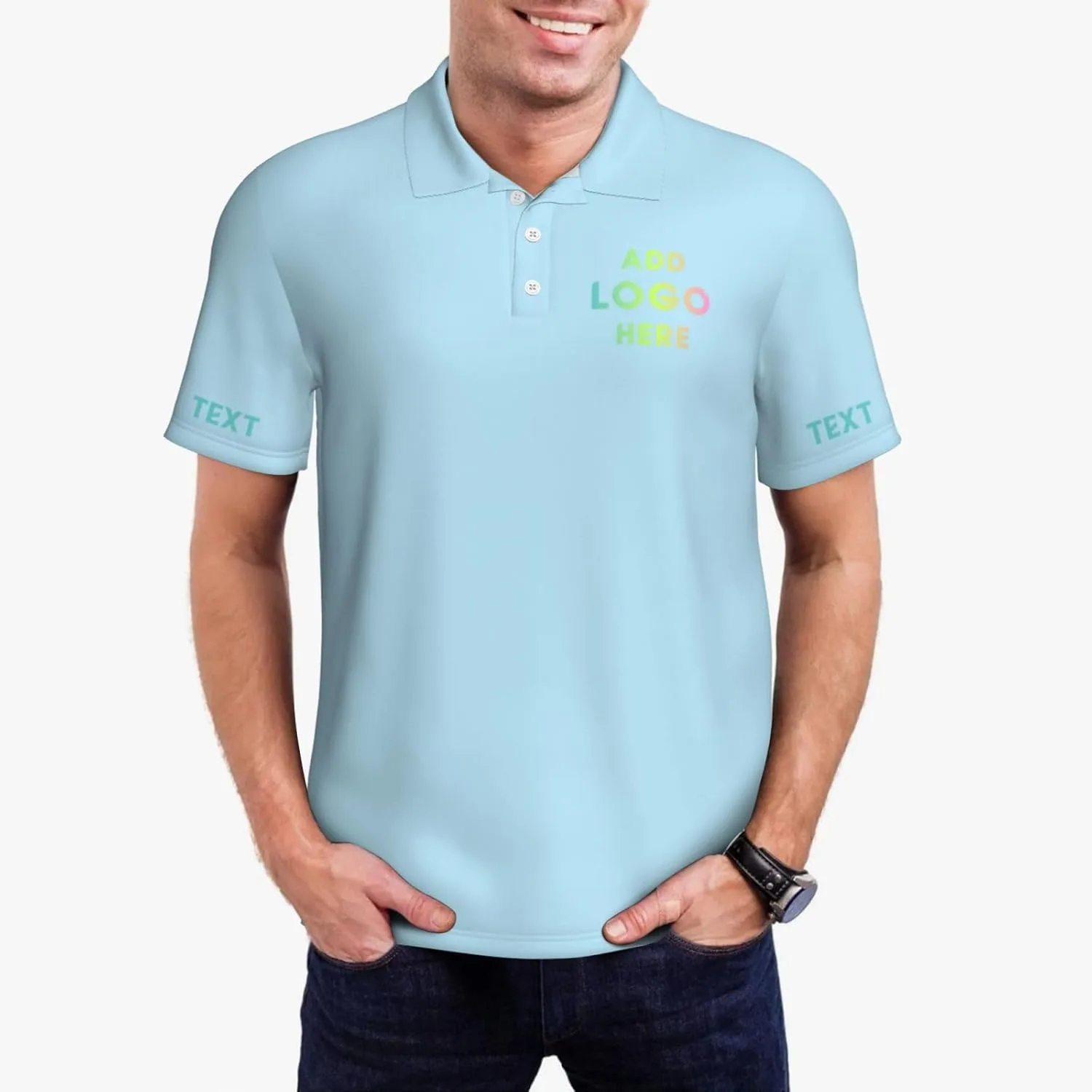 Мужская поло с коротким рукавом Custom Personalized Funny Golf Shirts for Men — фото 2