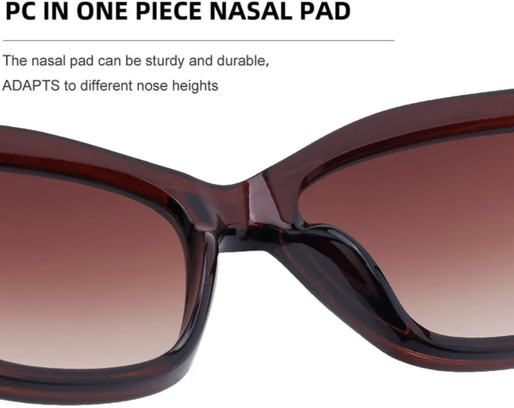 

Винтажные солнцезащитные очки «кошачий глаз» для женщин, ретро-очки с градиентным переходом цвета, модные женские очки «кошачий глаз», SUN1098 Generic, Brown