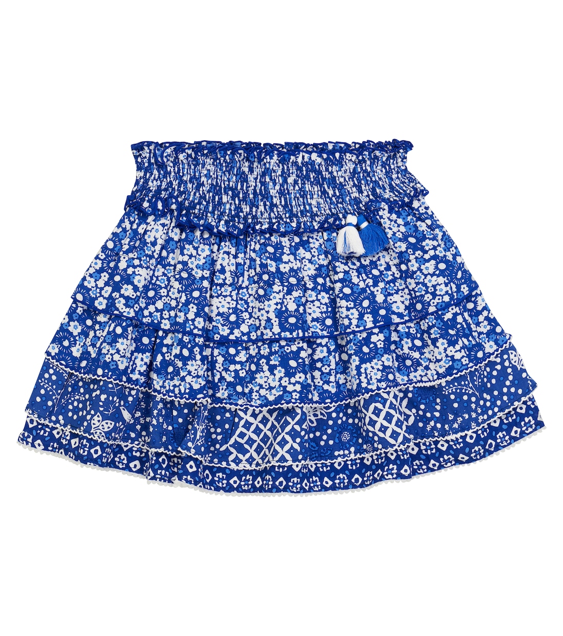 

Мини-юбка с цветочным принтом Ариэль Poupette St Barth Kids, Blue Antibes Atb