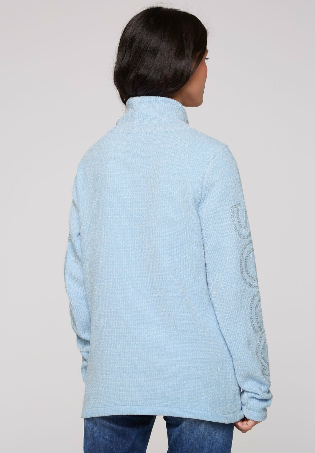 

Джемпер ROLLKRAGEN IN CHENILLE MIT LOGO PRINTS Soccx, синий