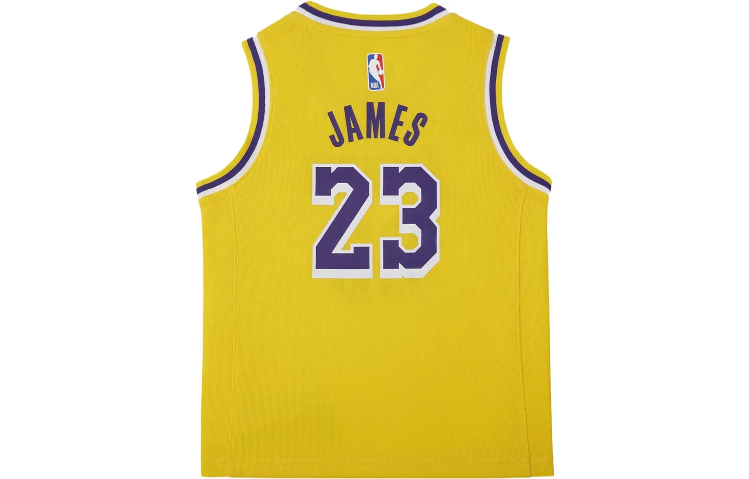Nike Футболка-майка LeBron James Icon Edition 2023/24 Los Angeles Lakers Amarillo Yellow детская — фото 4