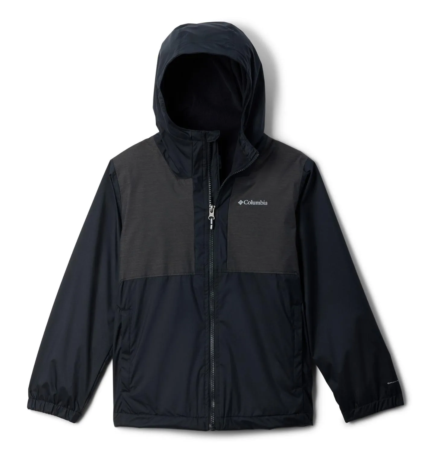 

Дождевик с флисовой подкладкой Rainy Trails II для мальчиков Columbia, Black/Black Slub