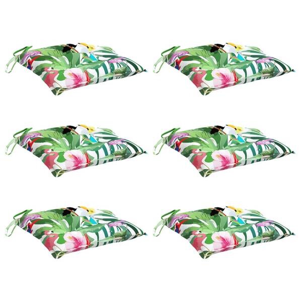 

Подушка для стульев vidaXL 3010060-3 (6 шт), 40x7x40 см цвет grün/pink