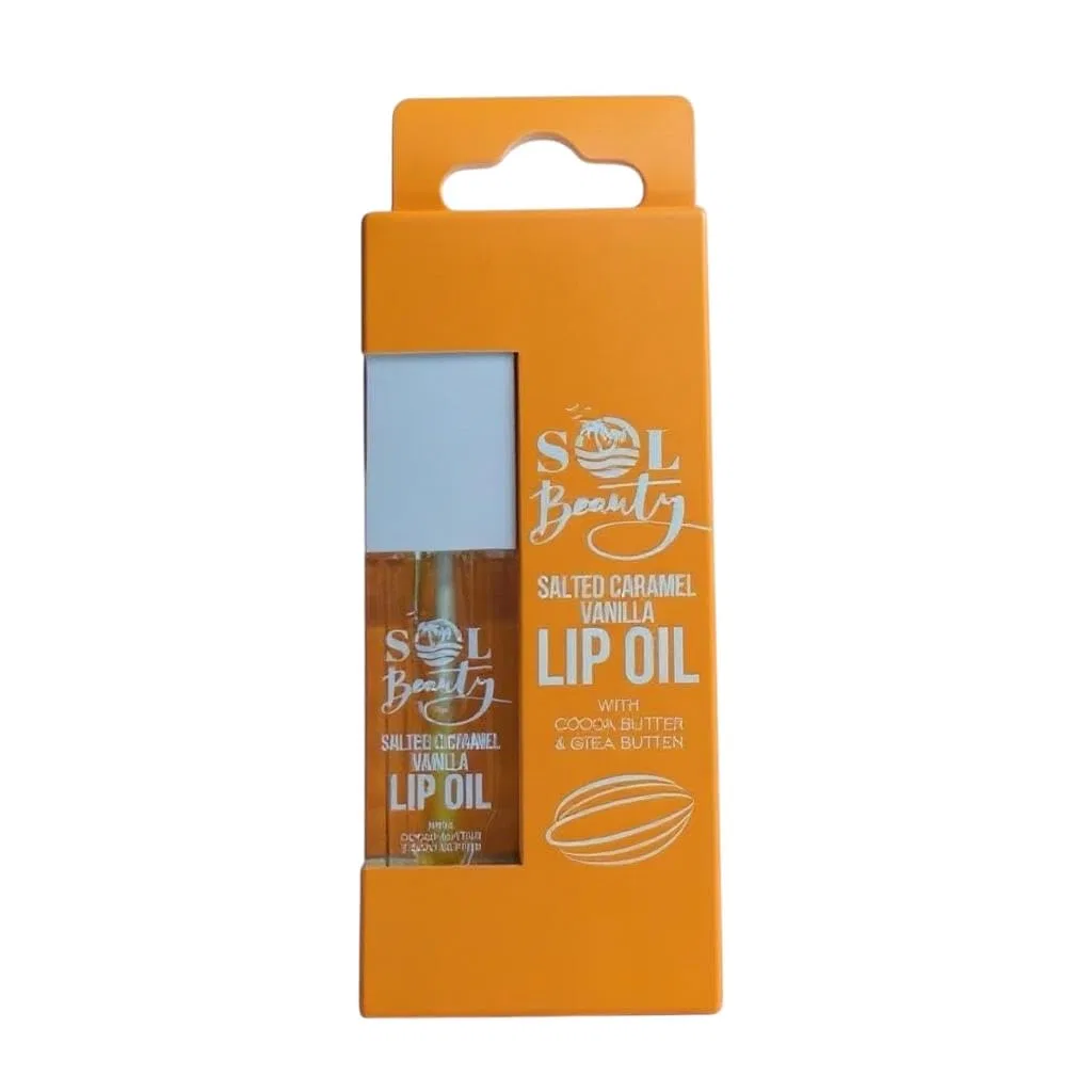 Масло для губ Sol Beauty с ароматом соленой карамели и ванили, 3 г Sol Beauty